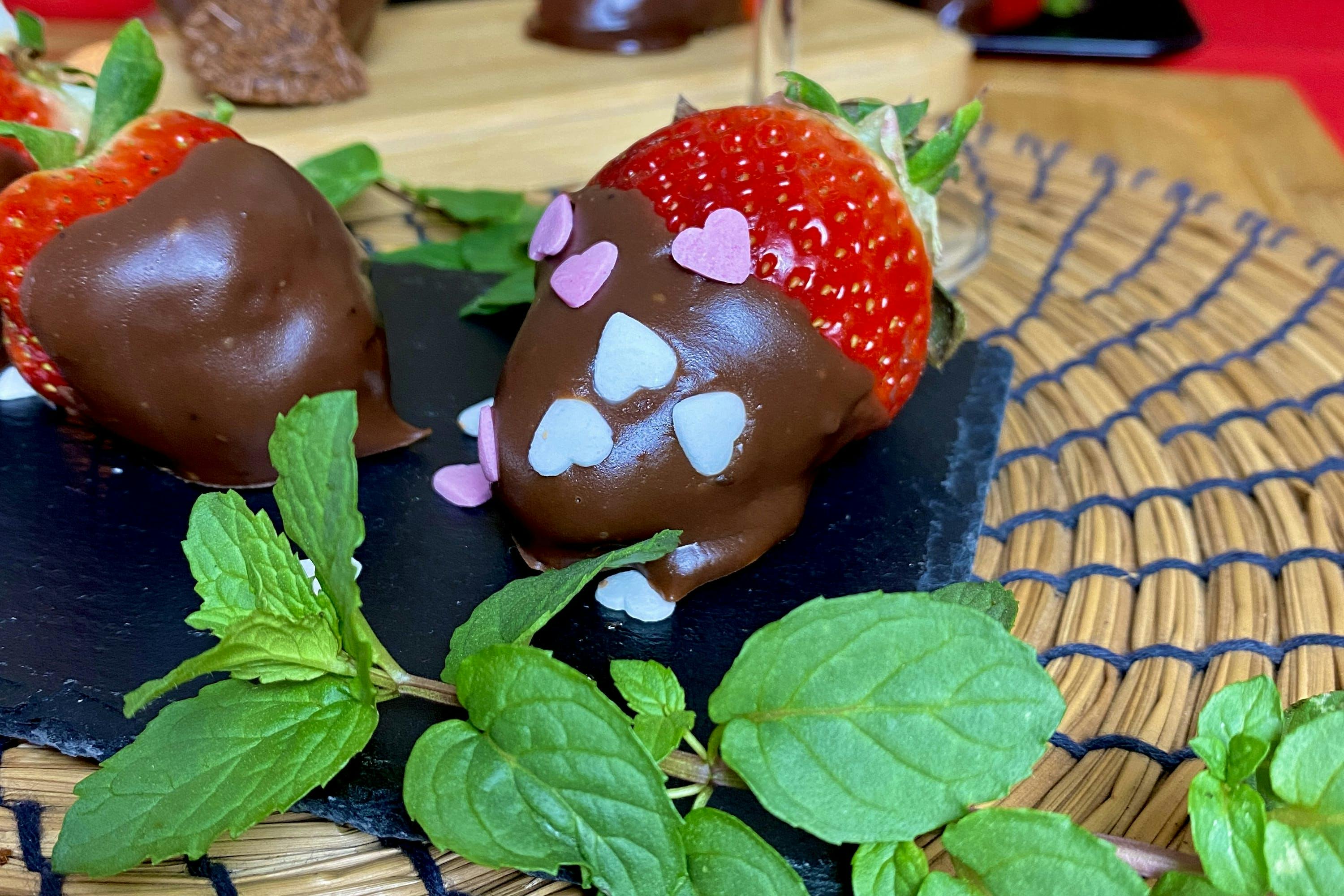 Strawberries with chocolate